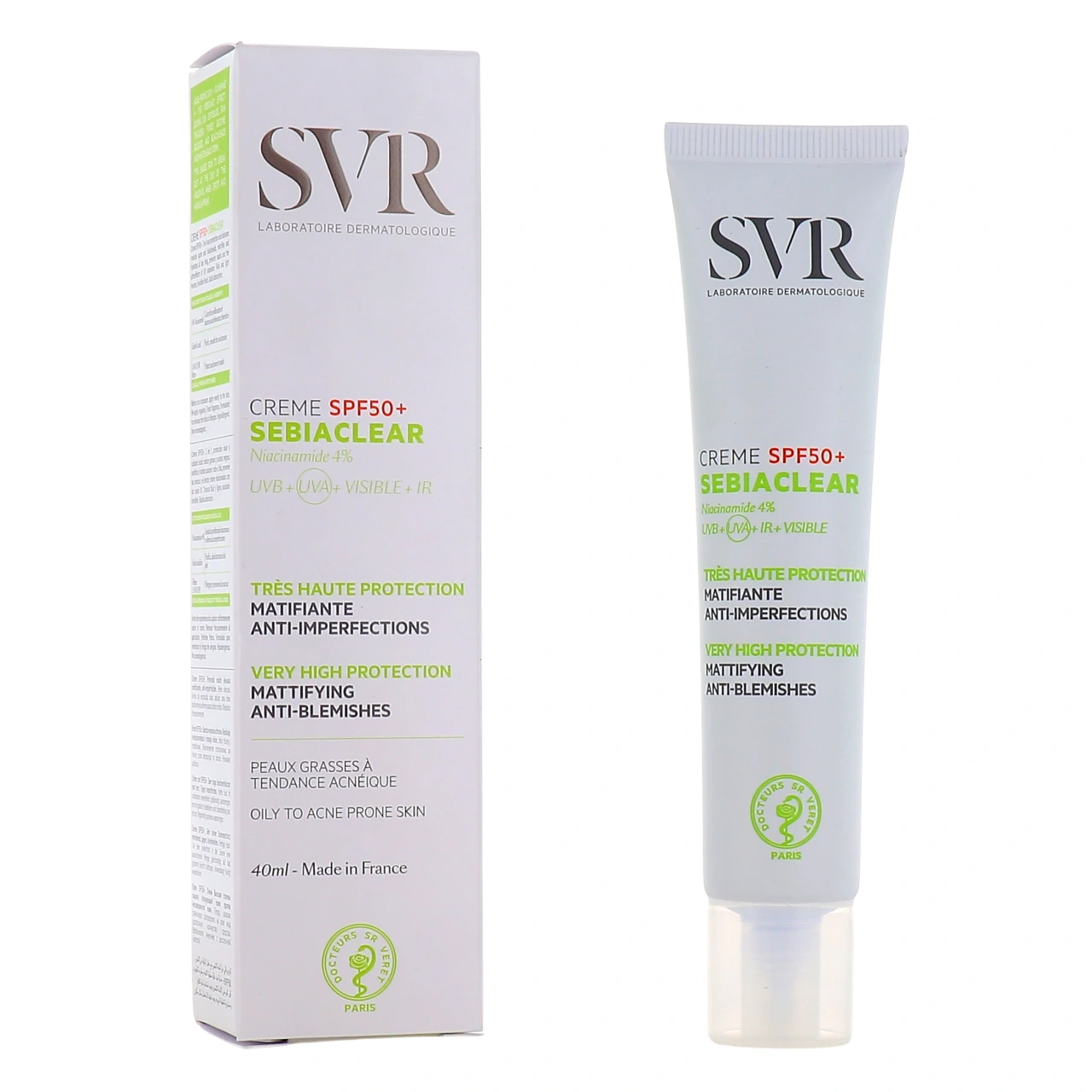SVR Sebiaclear Crème Matifiante Anti-Imperfections SPF 50+ - Sebiaclear