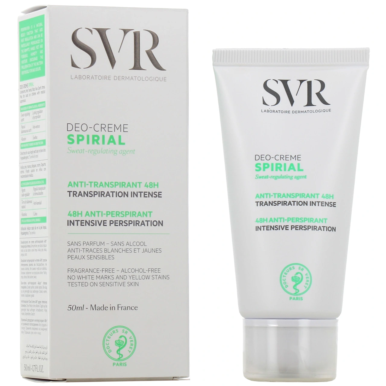 SVR Spirial Déo-Crème Anti-Transpirant 48 h - Spirial