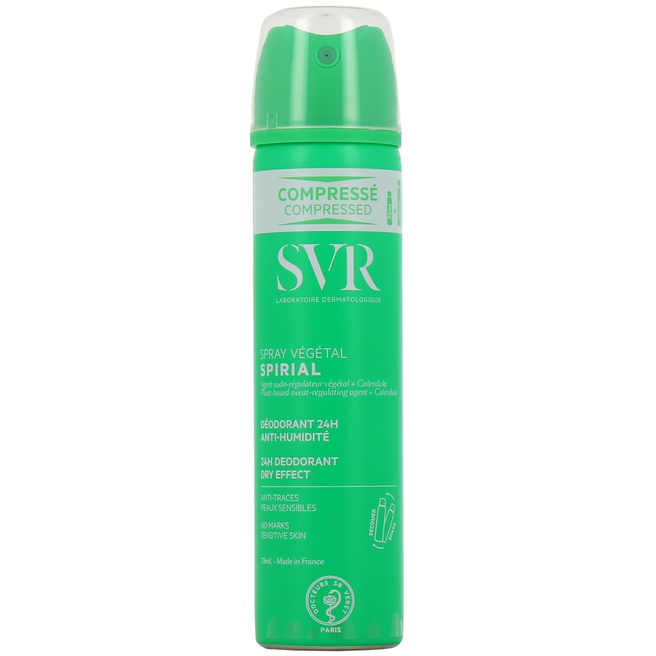 SVR Spirial Spray Végétal Déodorant Anti-Humidité 48h - Spirial