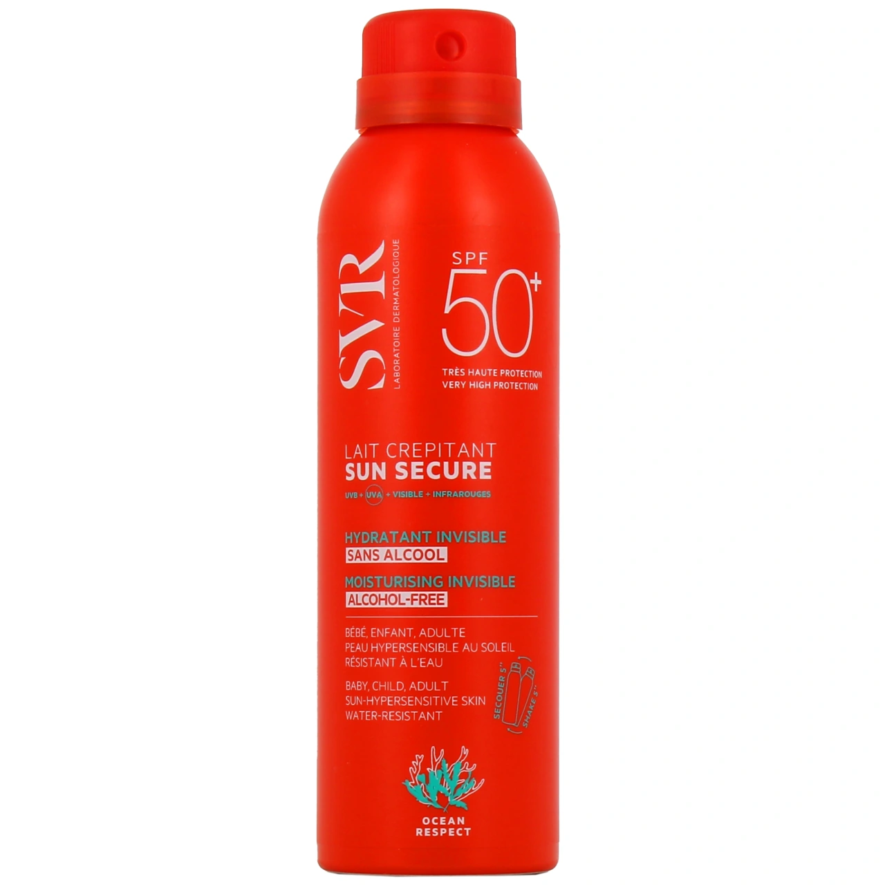 SVR Sun Secure Lait Solaire Crépitant SPF 50+ - Sun Secure