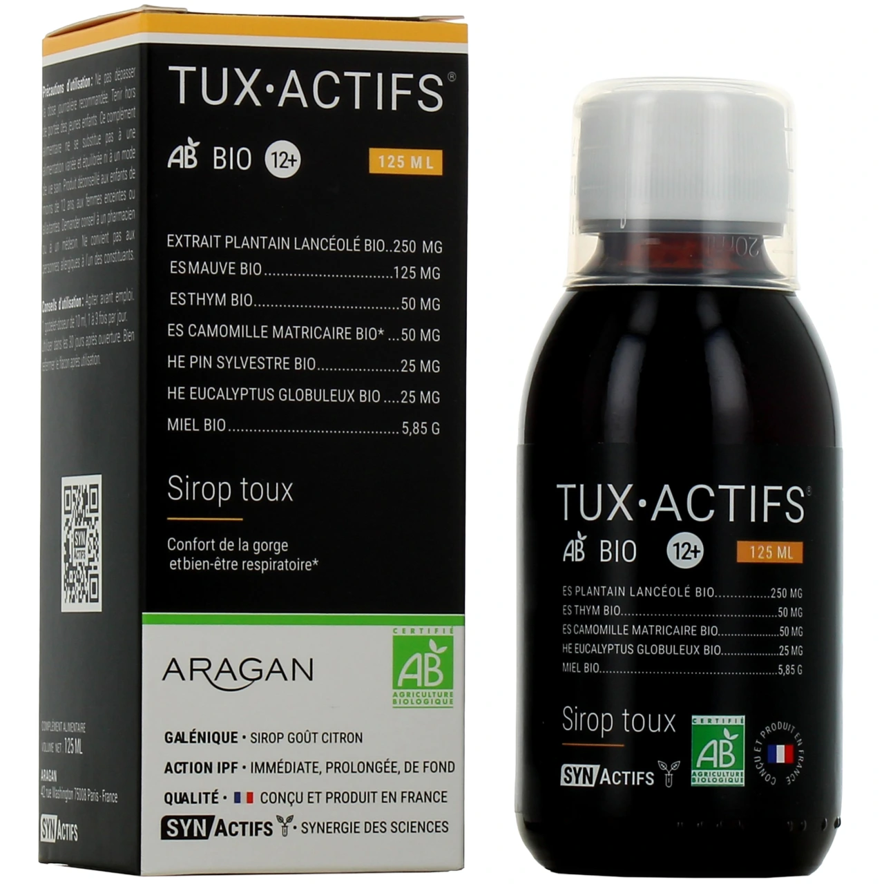 Synactifs Tux Actifs Sirop Toux Bio 12+ - Synactifs