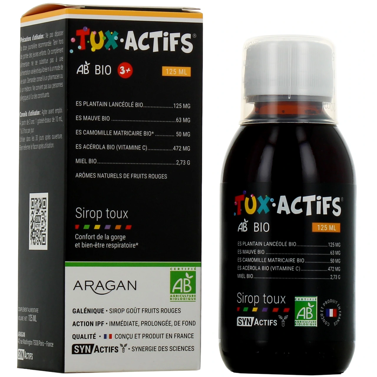 Synactifs Tux Actifs Sirop Toux Bio 3+ - Synactifs