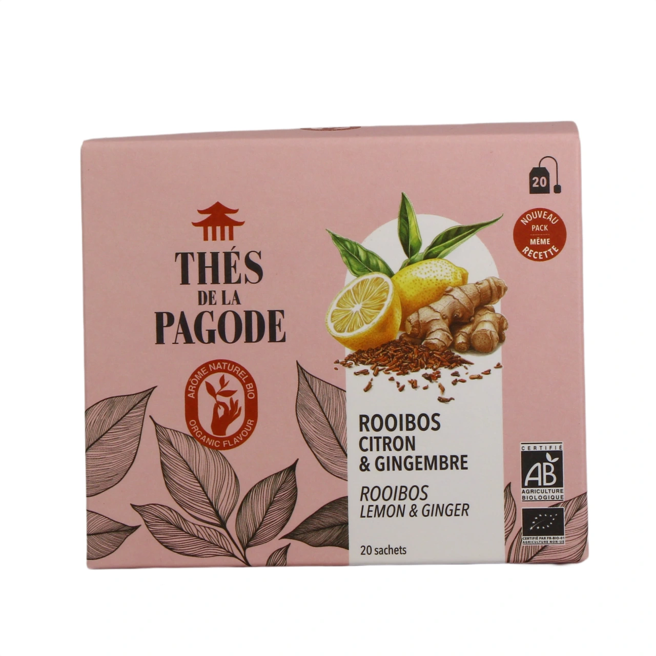 Thés de la Pagode Rooibos Citron Gingembre Bio - Vue 2