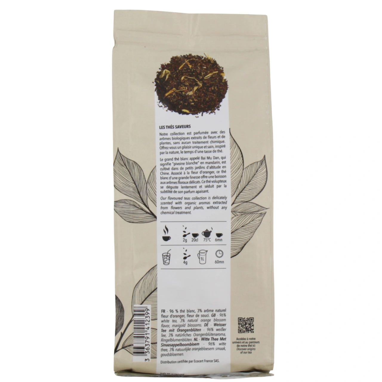 Thés de la Pagode Thé Blanc Fleur d'Oranger Bio - Vue 2