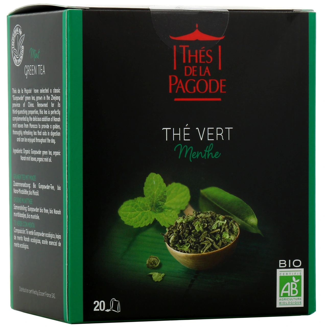 Thés de la Pagode Thé Vert à la Menthe Bio - Vue 4