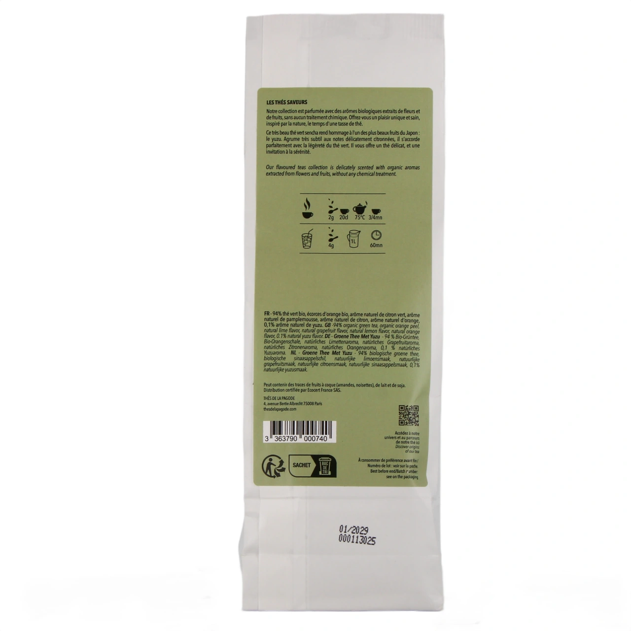 Thés de la Pagode Thé Vert Yuzu Bio - Vue 3