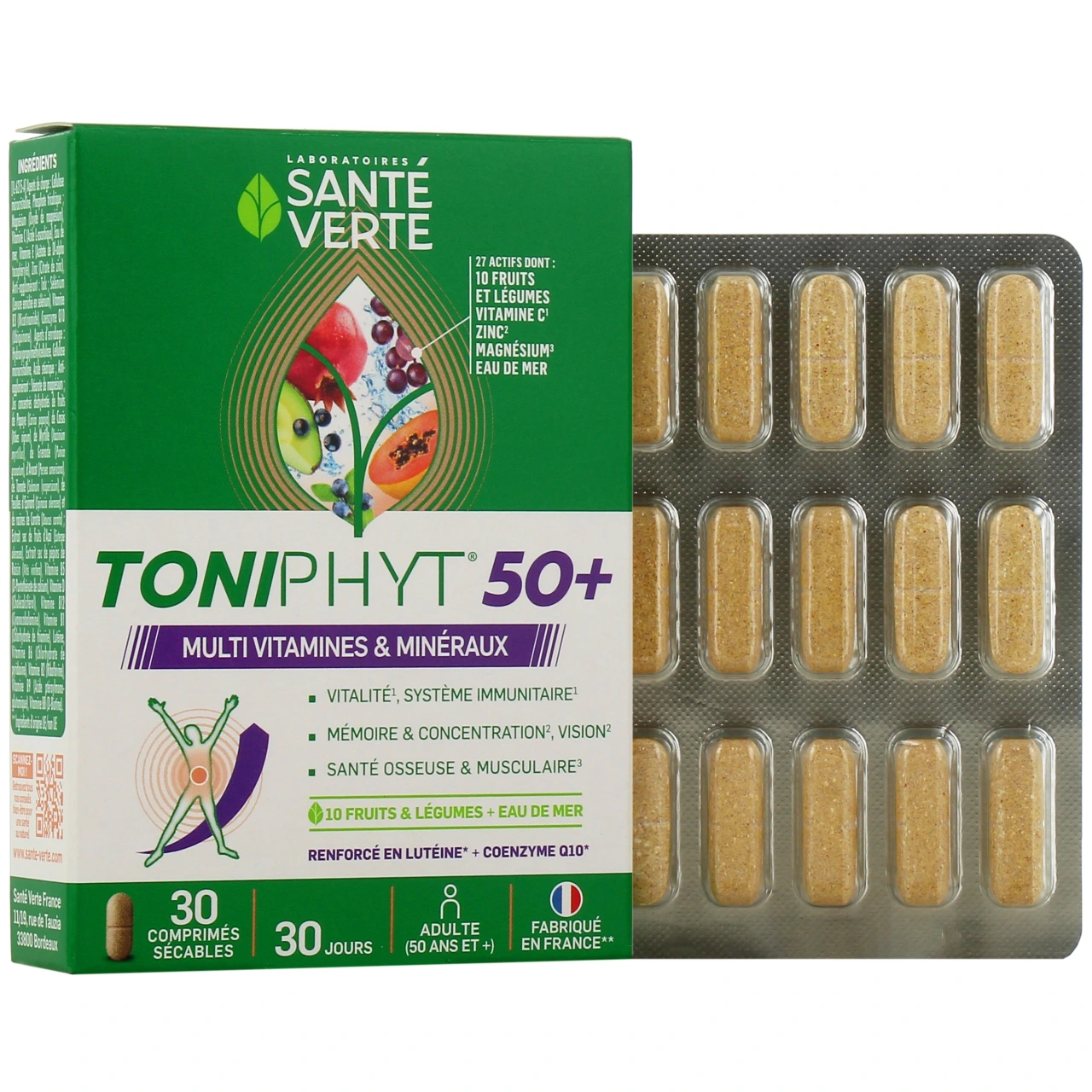 Toniphyt 50+ Multivitamines et Minéraux - Santé Verte