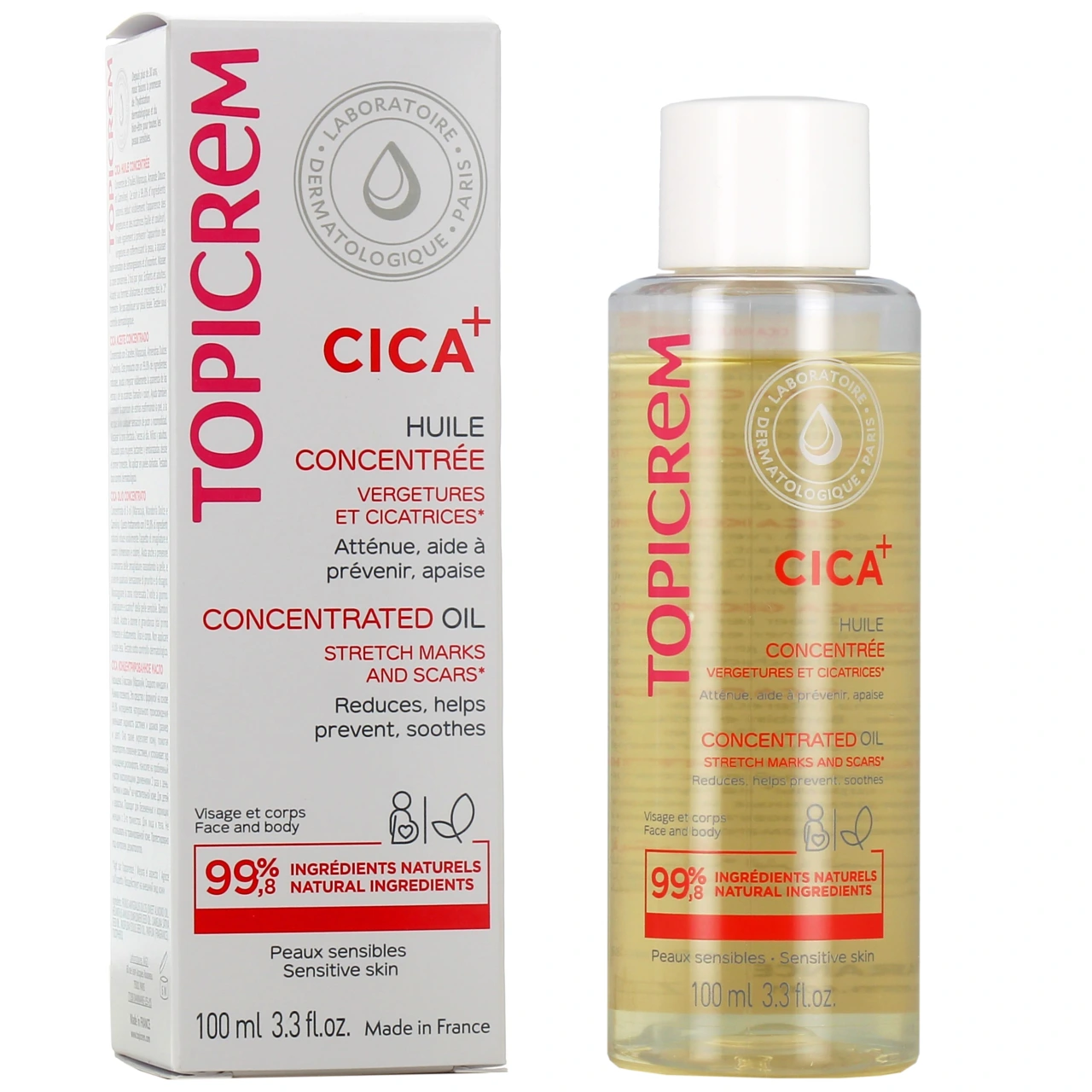 Topicrem Cica+ Huile Concentrée Vergetures Cicatrices - Topicrem