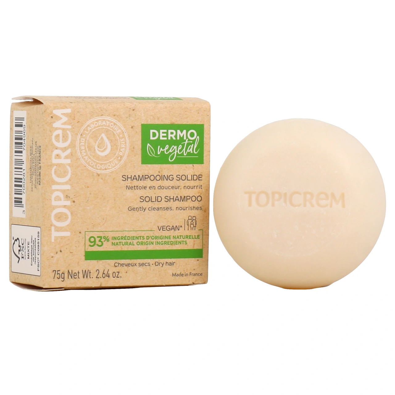 Topicrem Dermo Végétal Shampooing Solide - Topicrem