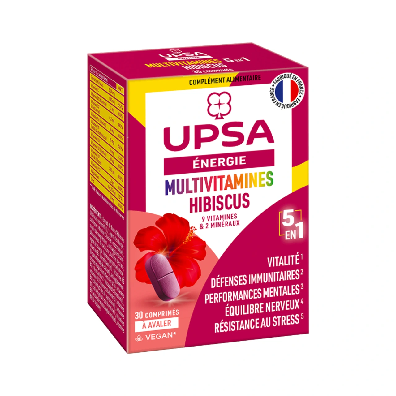 UPSA Energie Multivitamines Hibiscus - Vue 4
