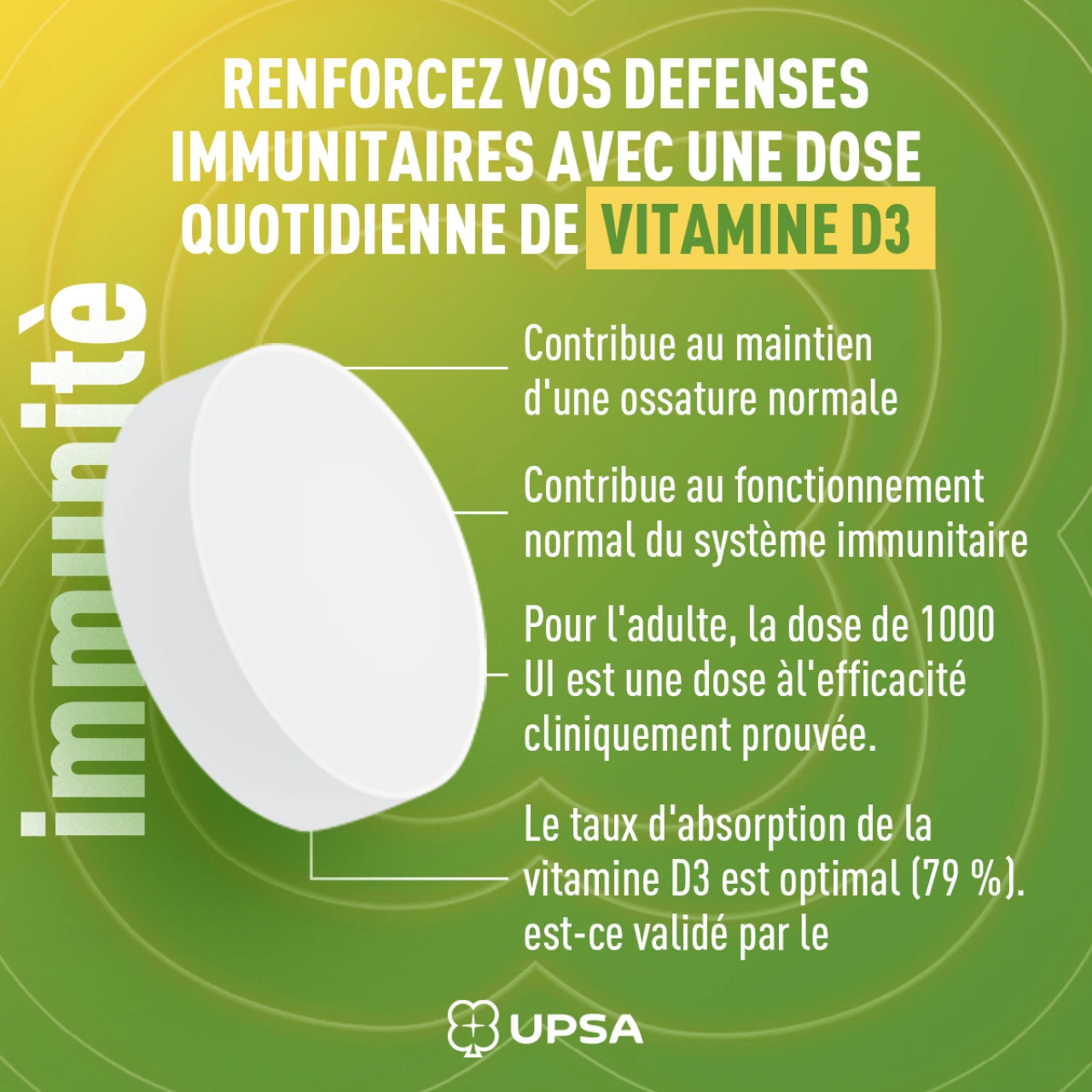 UPSA Immunité Vitamine D3 - Vue 3