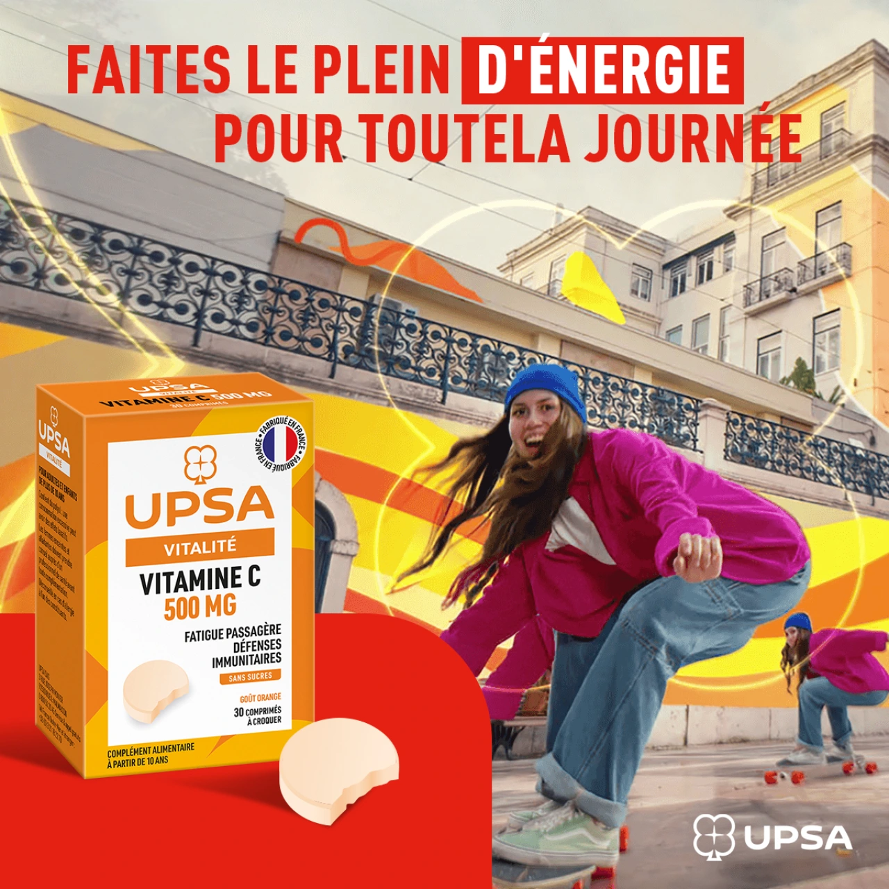 UPSA Vitalité Vitamine C 500 mg Comprimés à Croquer - Vue 8