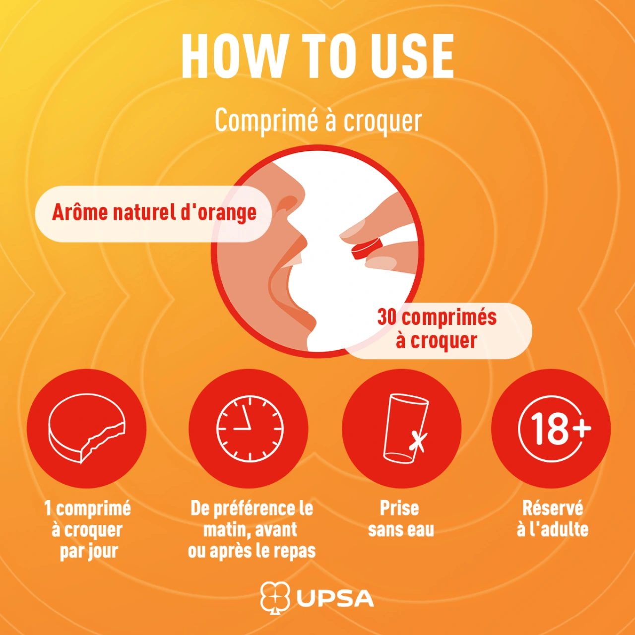 UPSA Vitamine C 1000mg comprimés à croquer - Vue 6