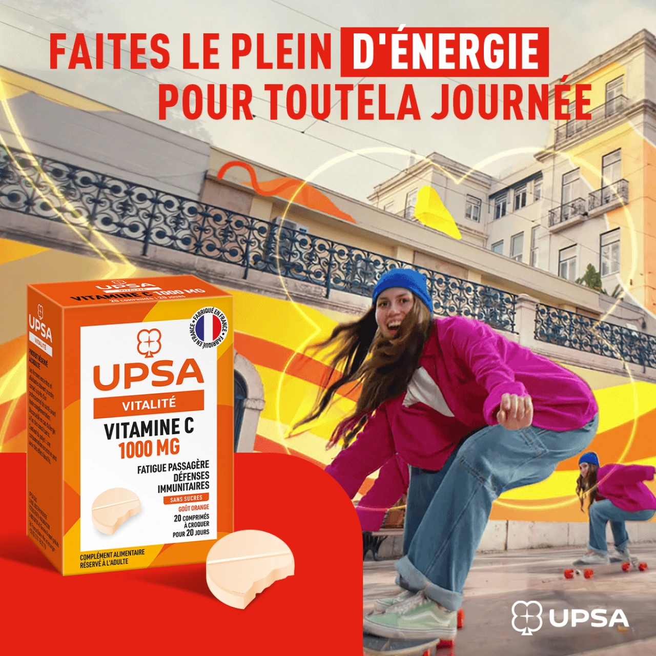 UPSA Vitamine C 1000mg comprimés à croquer - Vue 8