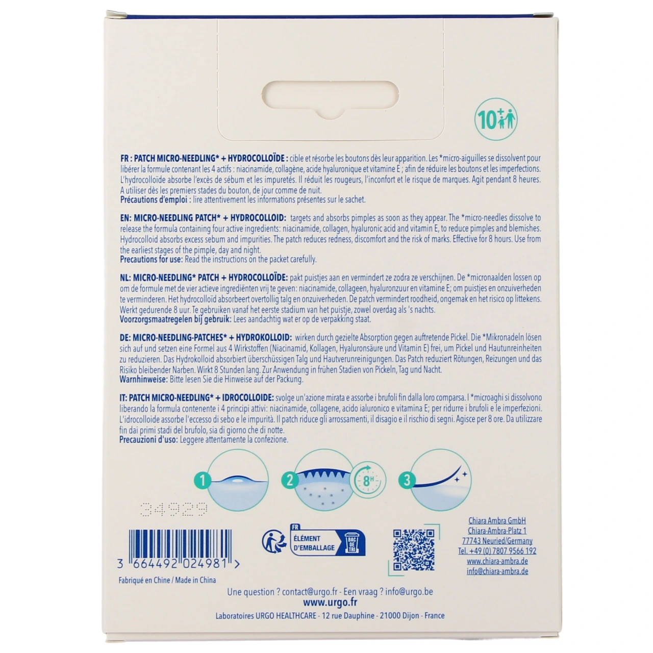 Urgo Patch Hydrocolloïde Micro-Needling - Vue 2