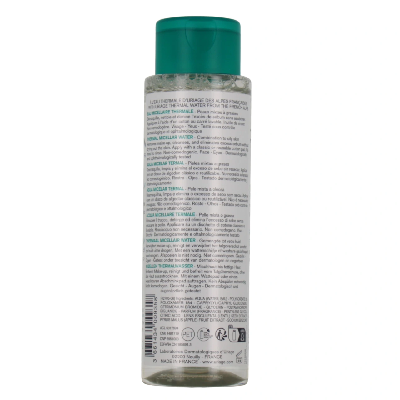 Uriage Eau Micellaire Thermale Peaux Mixtes à Grasses - Vue 4