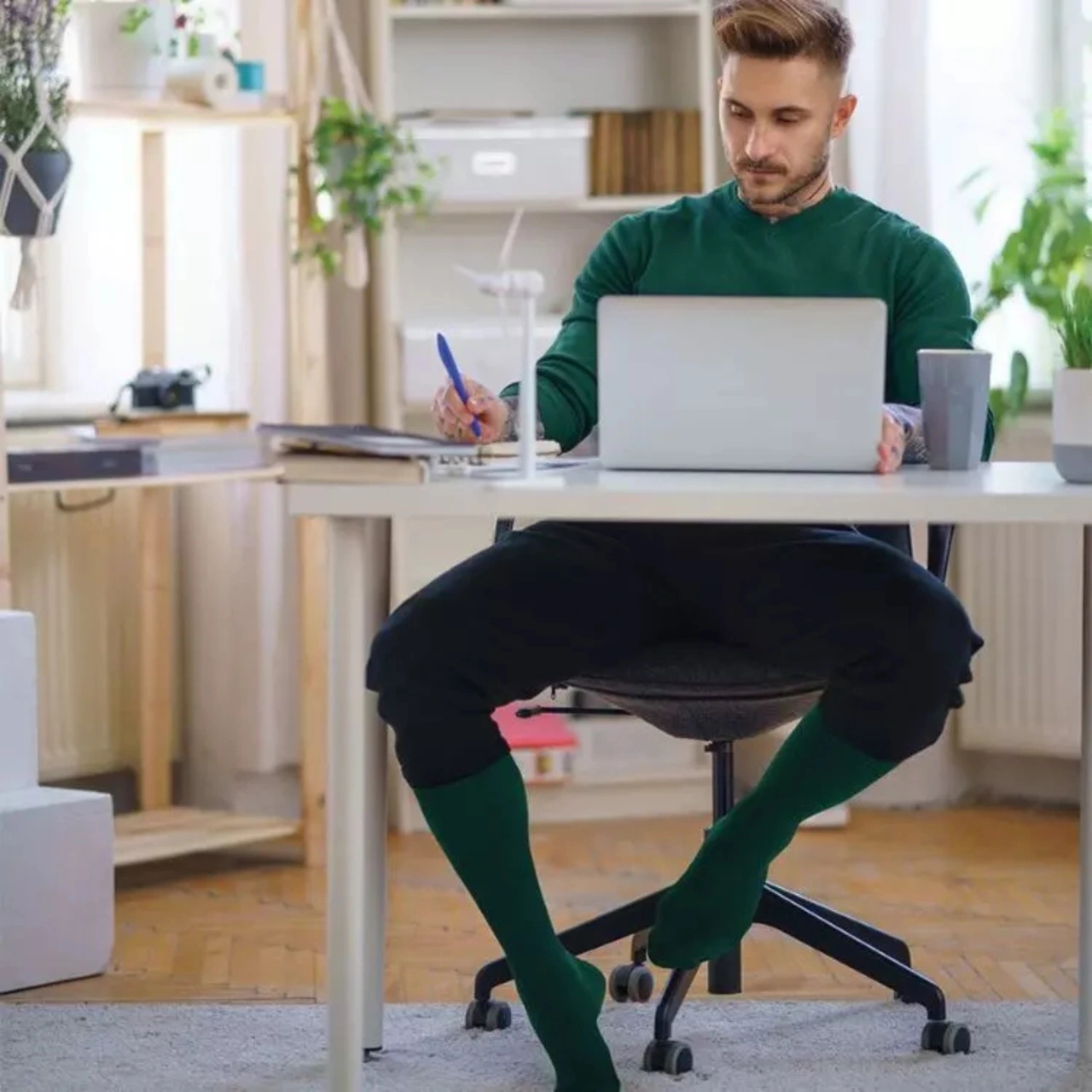 Varisan Naturel Soie Chaussettes de Contention Mixte Classe 2 - Vue 10