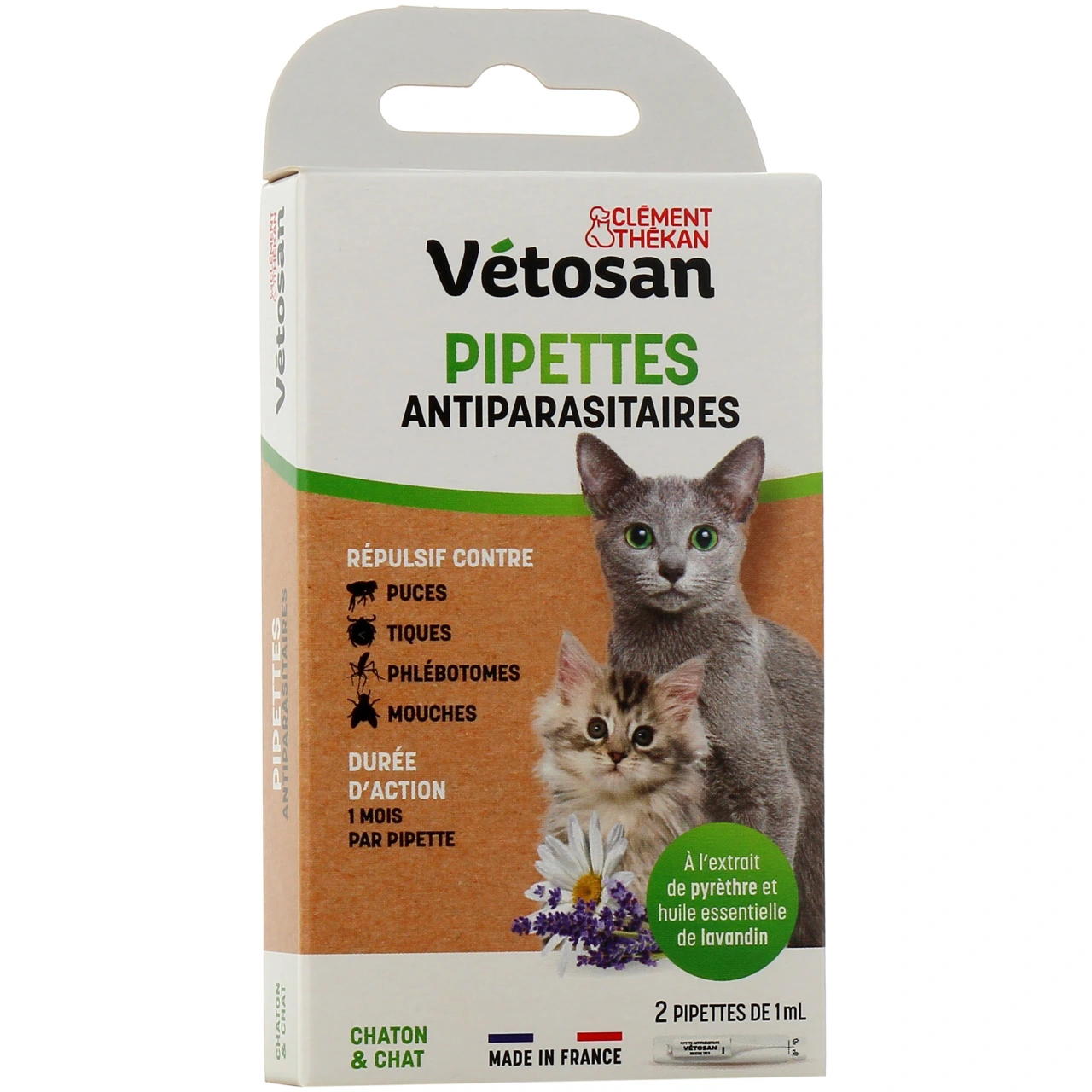 Vétosan Pipettes Antiparasitaires Chaton/Chat - Clément Thékan