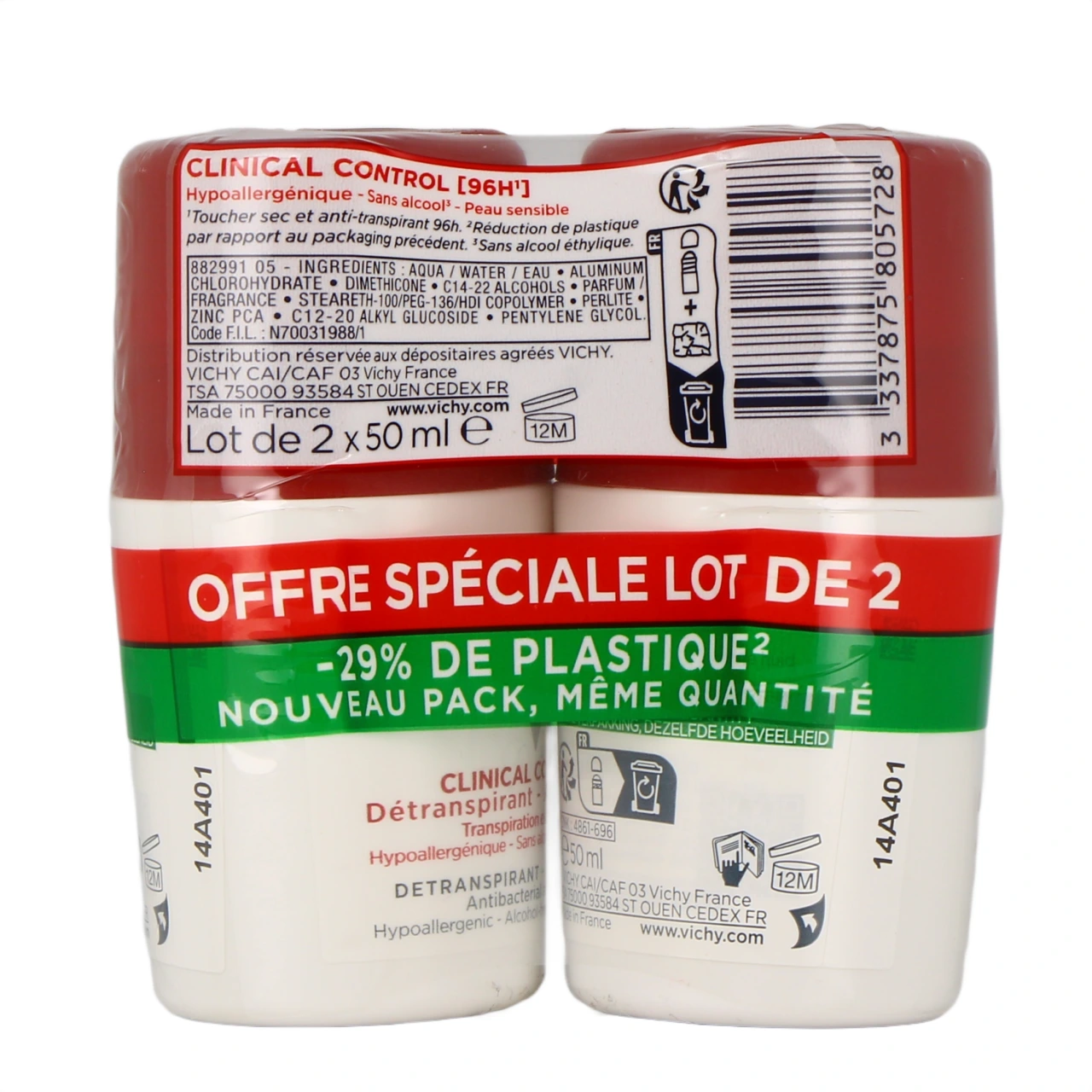 Vichy Clinical Control détranspirant anti-odeur 96h - Vue 6