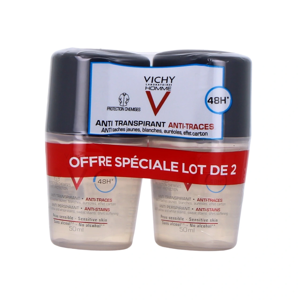 Vichy Homme Déodorant bille 48h anti-traces - Vichy Déodorants