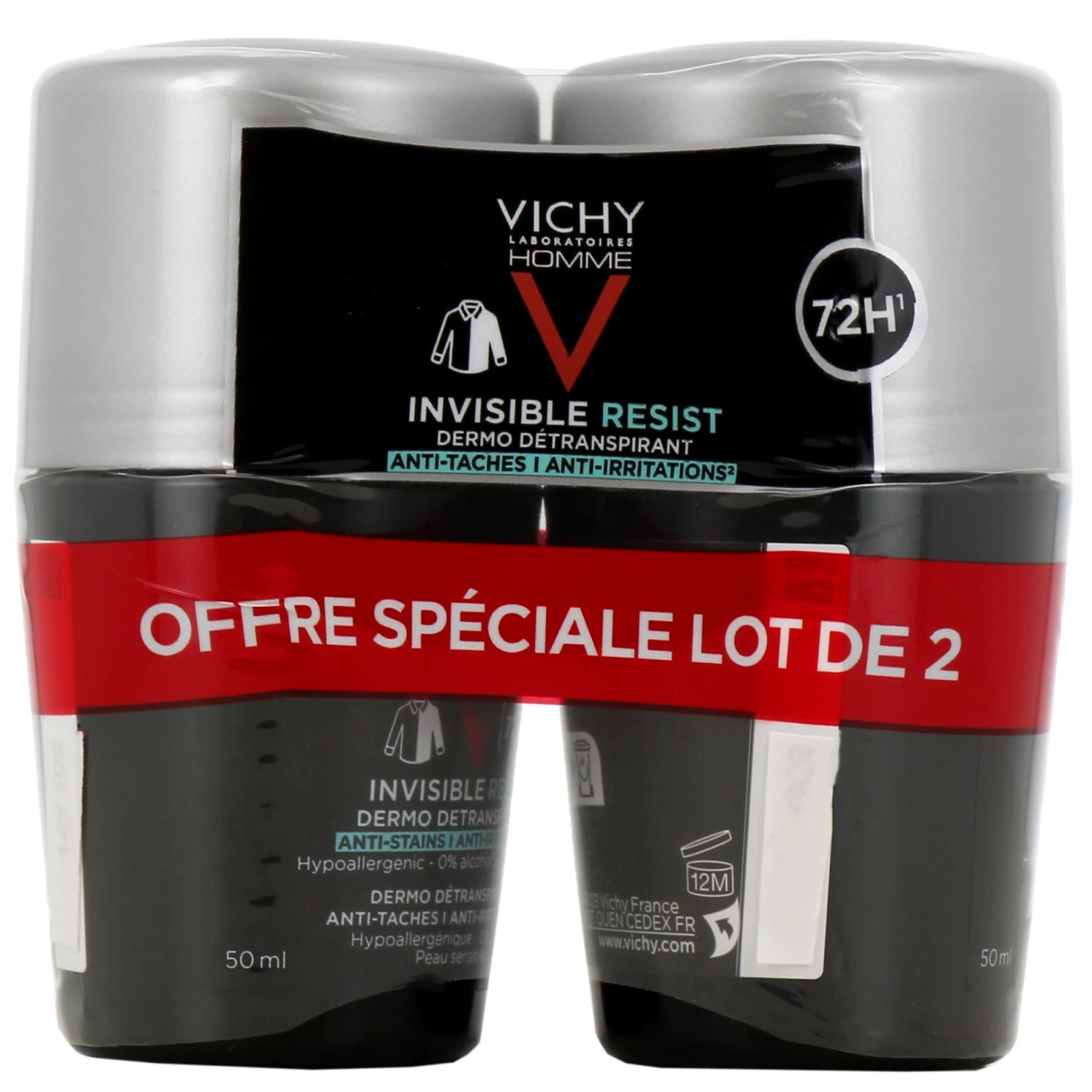 Vichy Homme Déodorant Invisible Resist Dermo Détranspirant 72h - Vue 4