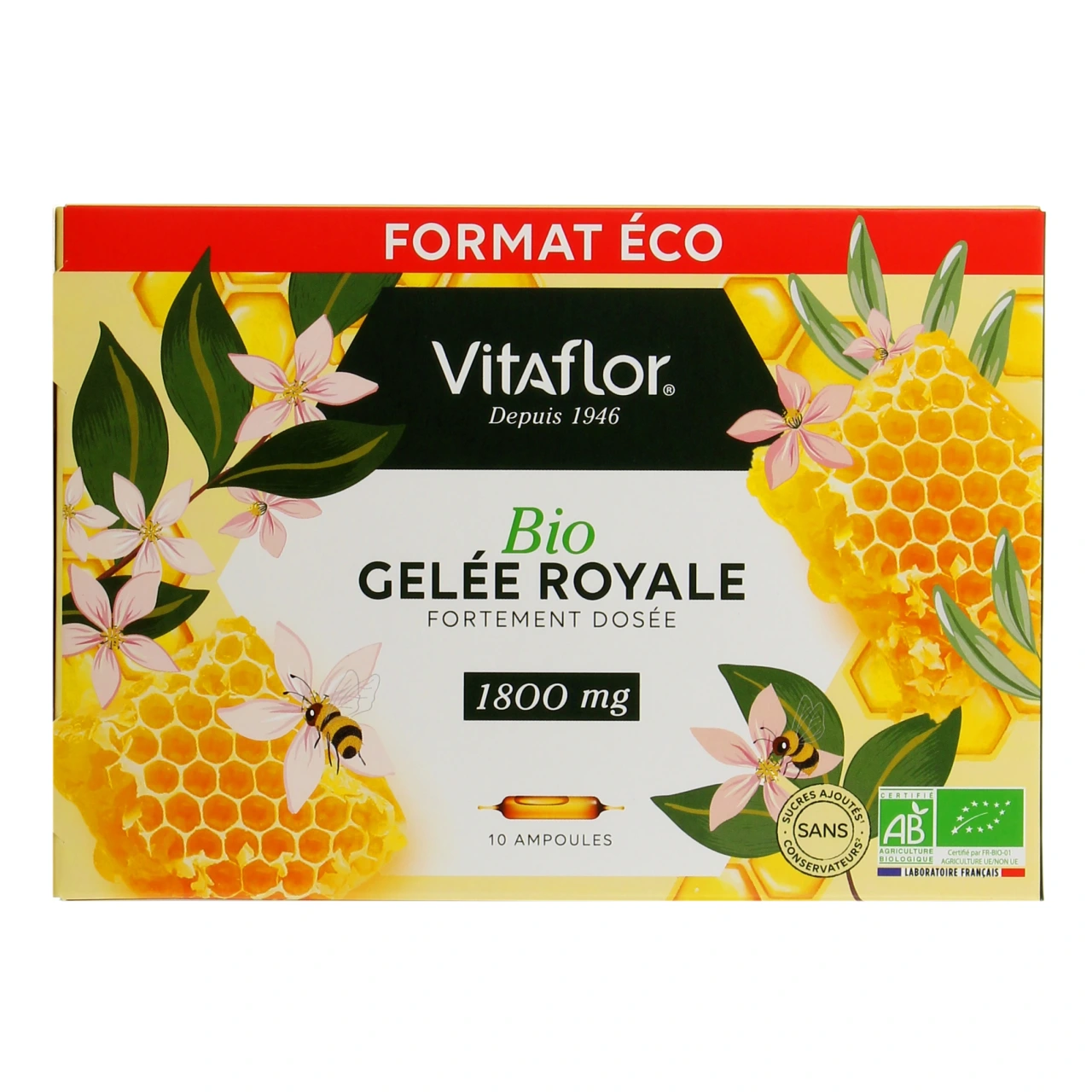 Vitaflor Bio Gelée Royale Fortement Dosée 1800 mg - Vue 3