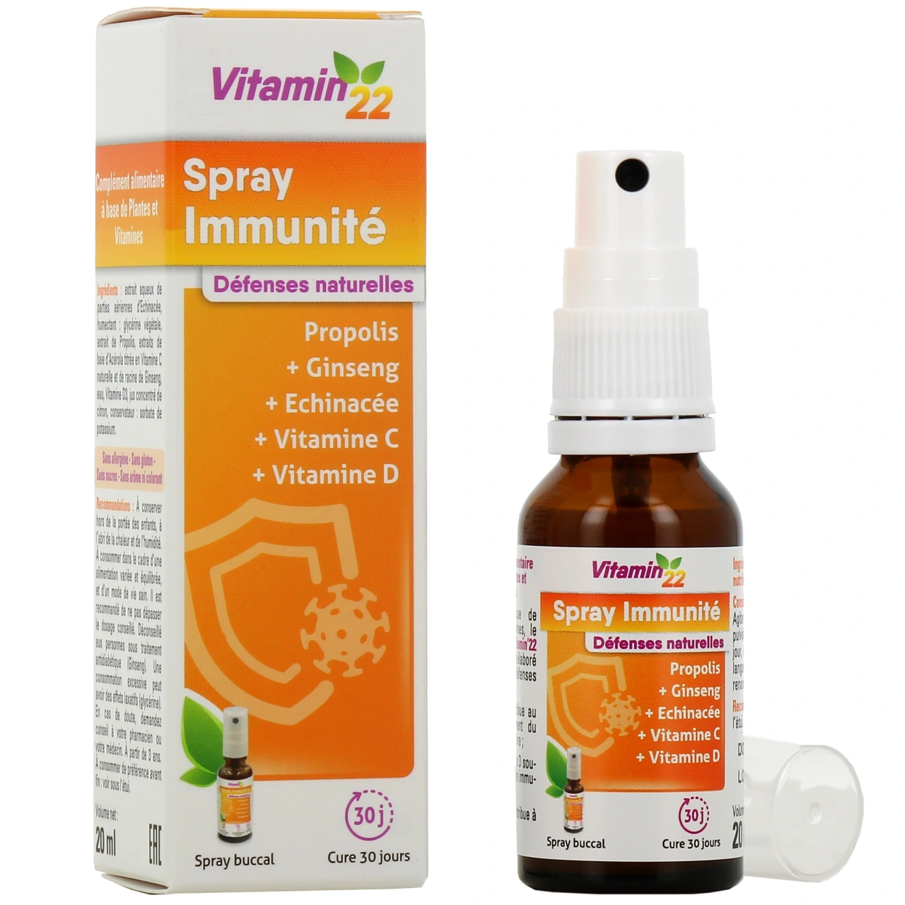 Vitamin'22 Spray Immunité Défenses Naturelles - Vitamin'22
