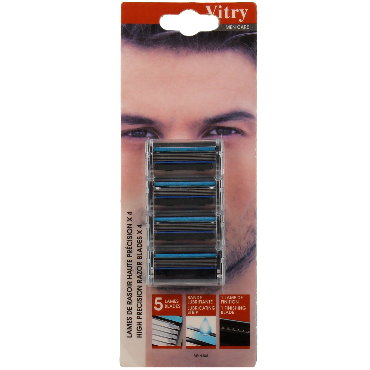 Vitry Rasoir Précision 5 lames + 4 recharges - Vue 2