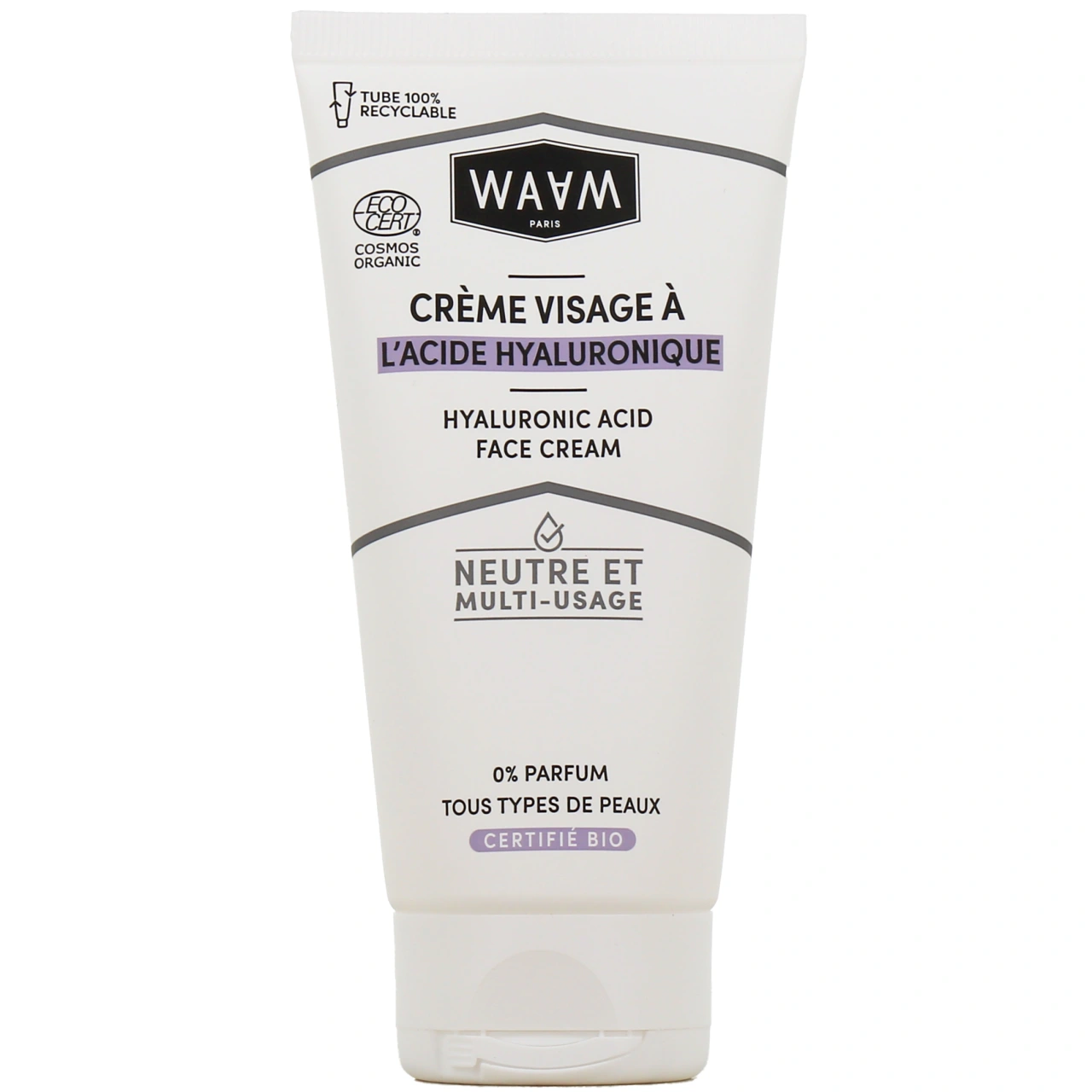 Waam Crème Visage à l'Acide Hyaluronique Bio - Waam