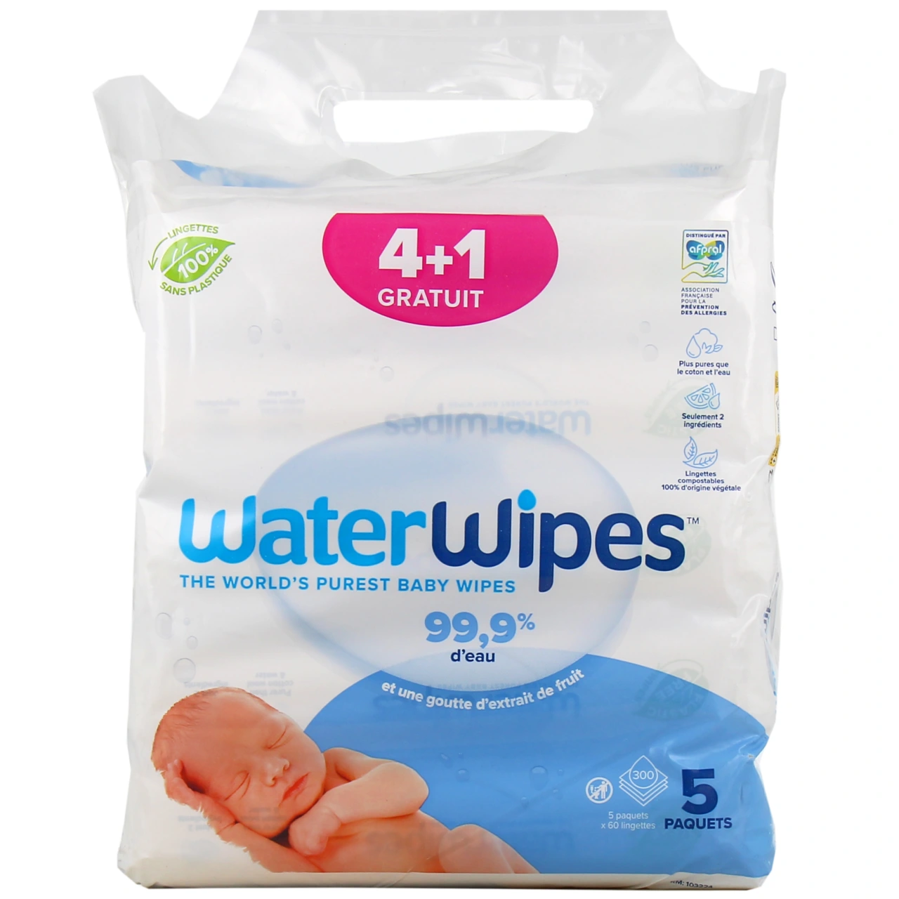 WaterWipes Lingettes Nettoyantes Bébé Biodégradables - Vue 3