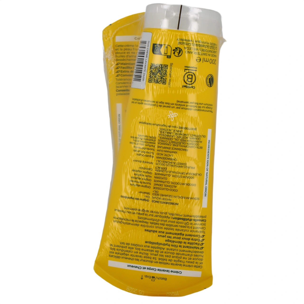 Weleda Bébé Calendula Crème Lavante Bio Corps & Cheveux - Vue 5