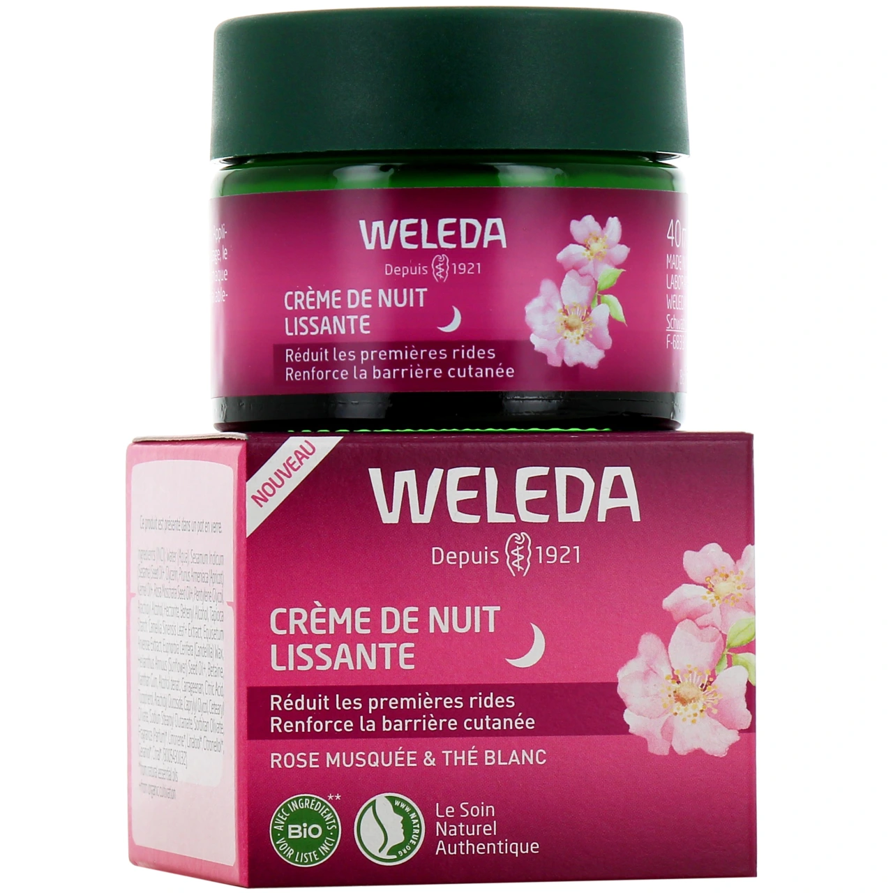 Weleda Crème de Nuit Lissante Rose Musquée et Thé Blanc - Weleda