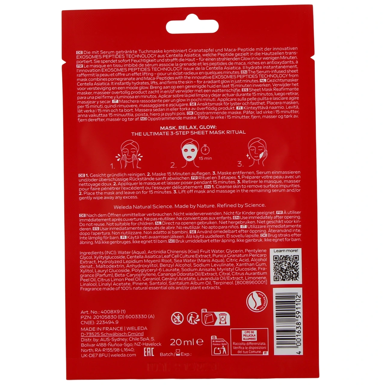 Weleda Exo Boost Masque en Tissu - Vue 4