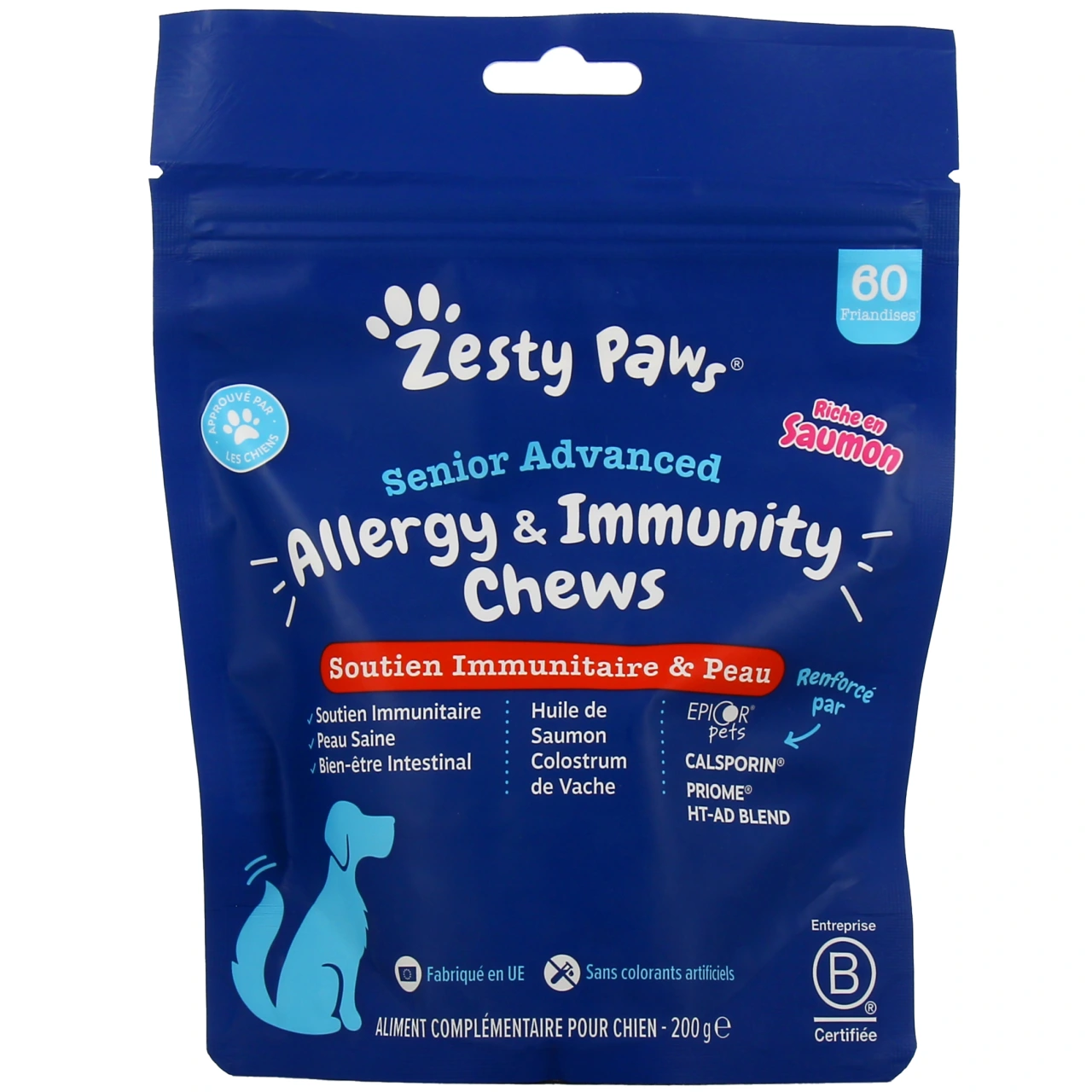 Zesty Paws Senior Advanced Soutien immunitaire et peau - Zesty Paws