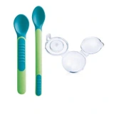 MAM Cuillère thermosensible + étui de transport +6 mois lot de 2