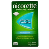 Nicorette gommes 2 mg sans sucre