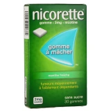 Nicorette gommes 2 mg sans sucre