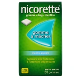 Nicorette gommes 4 mg sans sucre