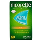 Nicorette gommes 4 mg sans sucre