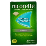 Nicorette gommes 4 mg sans sucre