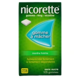 Nicorette gommes 4 mg sans sucre