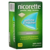 Nicorette gommes 4 mg sans sucre