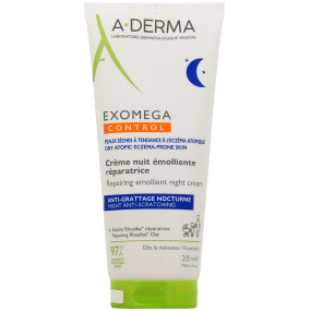 A-Derma Exomega Control Crème Nuit Emolliente Réparatrice