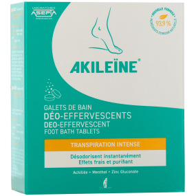 Akileïne Galets de Bain Déo Effervescents Forte Transpiration