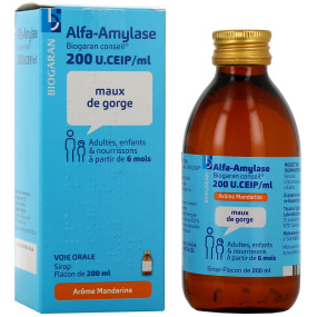 Alfa-Amylase Sirop Maux de Gorge Biogaran