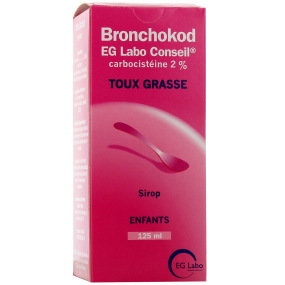 Bronchokod Carbocistéine 2% Sirop Enfants Toux grasse