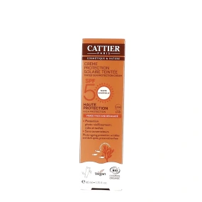 Cattier Crème Solaire Teintée Bio SPF50