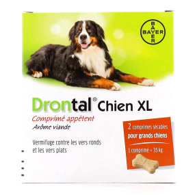 Drontal XL Vermifuge Chien Arôme Viande