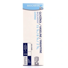 Glycérol Vaseline Paraffine crème 250 g Biogaran
