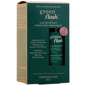 Manucurist Green Flash Duo de Retrait Vernis Semi-Permanent